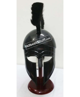 Trojan Helmet Achillies Steel with Black Crest